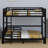 Metal Separable Bunk Beds With Raised Security Fence-1413973863
