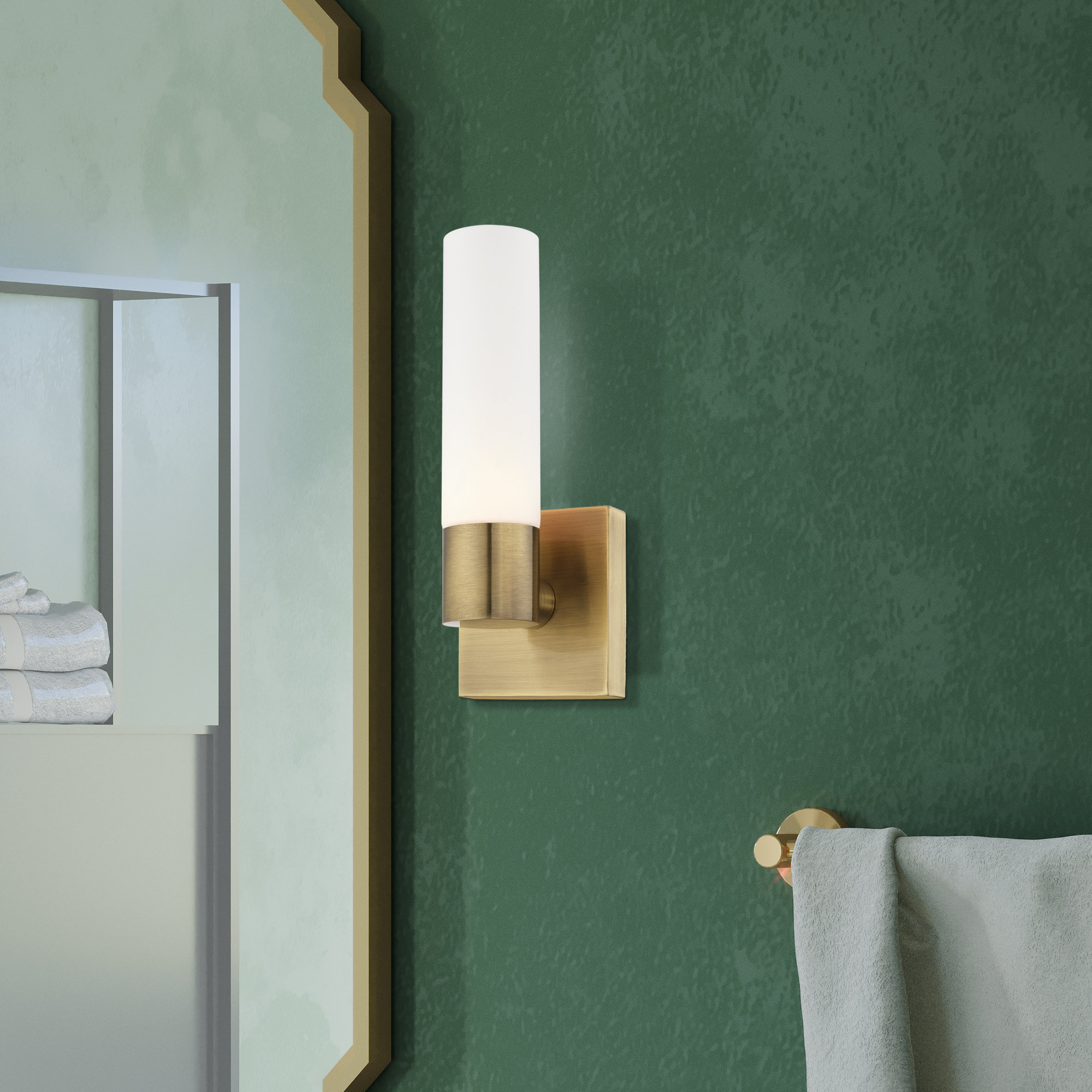 Antique Brass Bathroom Sconce Bathroom Vanity Lighting You'll Love