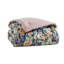 Édredon pour grand lit 8 pièces avec confort en coton toutes saisons, rayure rose blanche réversible et certification, motif rayé, détails décoratifs, dessus respirant