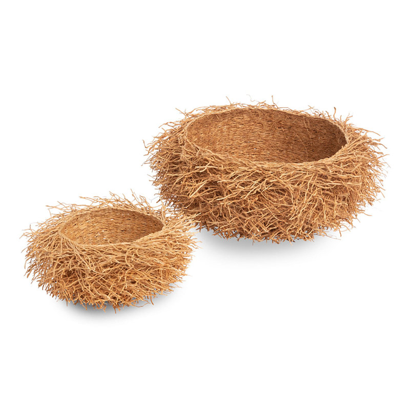 Vetiver Decorative Basket, 3.5" H x 9" W x 9" D