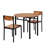 Fonso 34.8'' W Dining Set,Table and Chairs,Round Table Top with Leaf,dining table set,dining room set-674362462-676377541-676377537