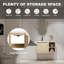 Meuble-lavabo mural avec lavabo en céramique et rangement à fermeture en douceur-2022896676