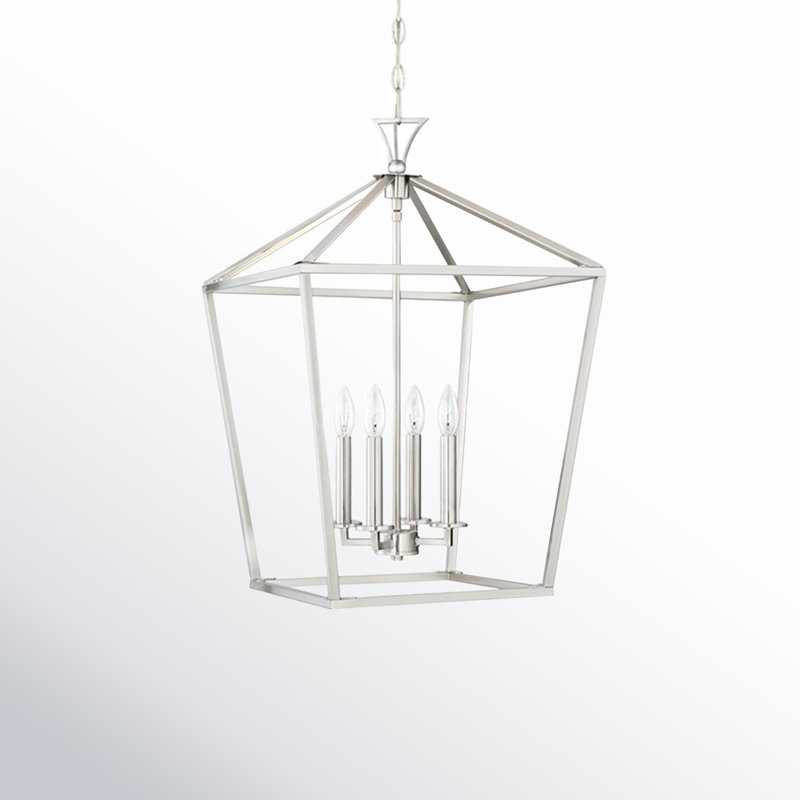 Hastings 4-Light Chandelier, Nickel satiné
