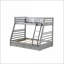 Lit superposé simple / double convertible avec 2 tiroirs de rangement en bois de pin et amp; Bois composite gris pour chambre d'amis / deuxième chambre
