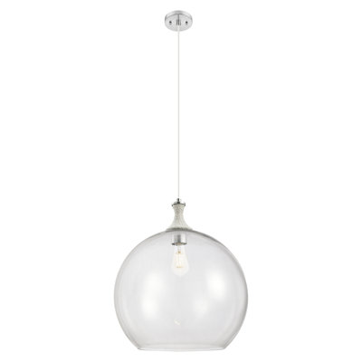 Downtown Urban - Wolford - 1 Light 14" Rope Detailed Cord Hung Pendant - Cord Wrap Accent - Clear Shade