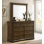 Ensemble de très grand lit en bois traditionnel 5 pièces avec commode, miroir, table de chevet et commode-540429775