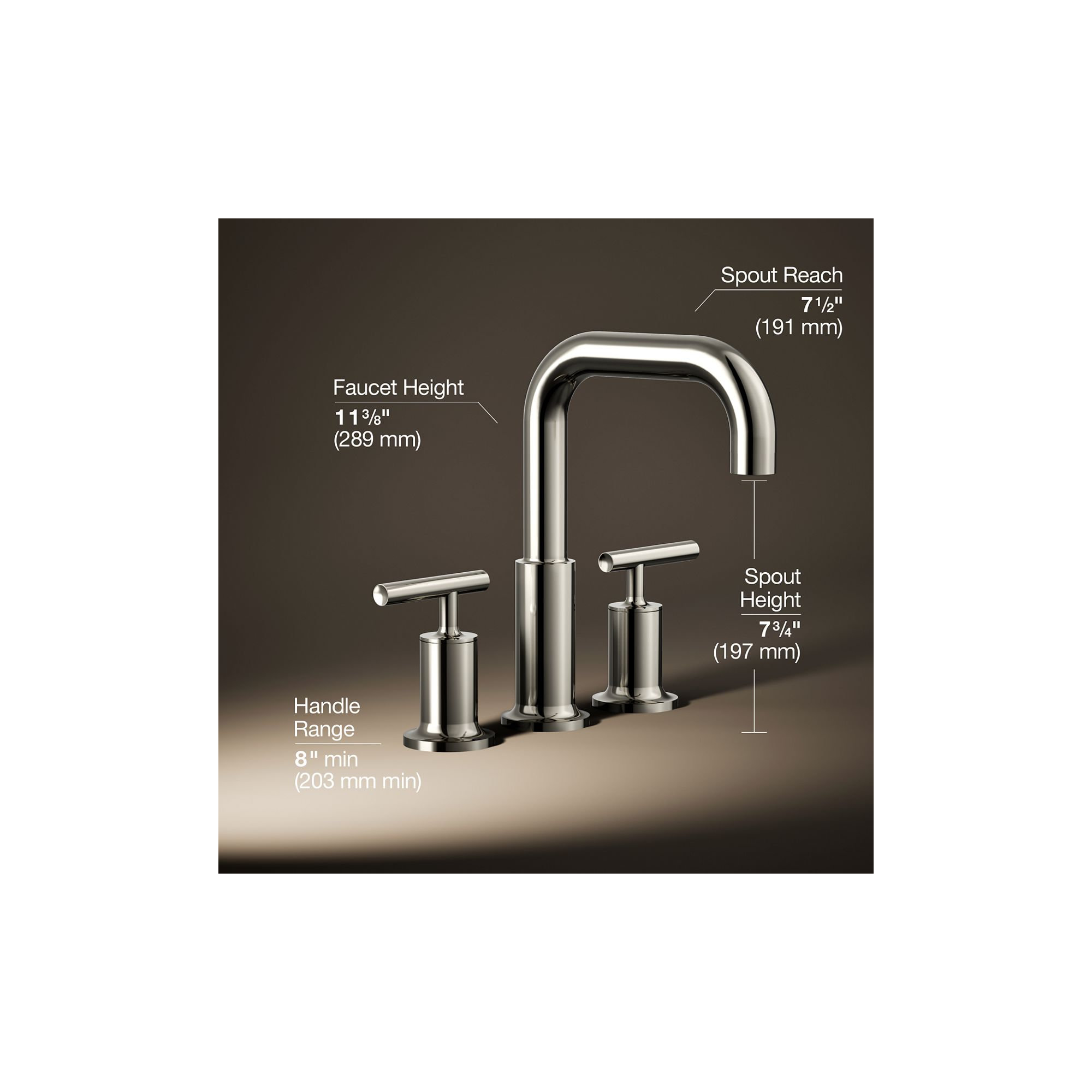 Purist for Two Deck-Mount Bath Faucet Trim for High-Flow Valve with Lever Handles, Valve Not Included