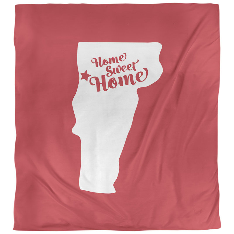 Housse de couette réversible simple et réversible home burlington, Housse de couette pour grand lit, Rouge, Microfibre