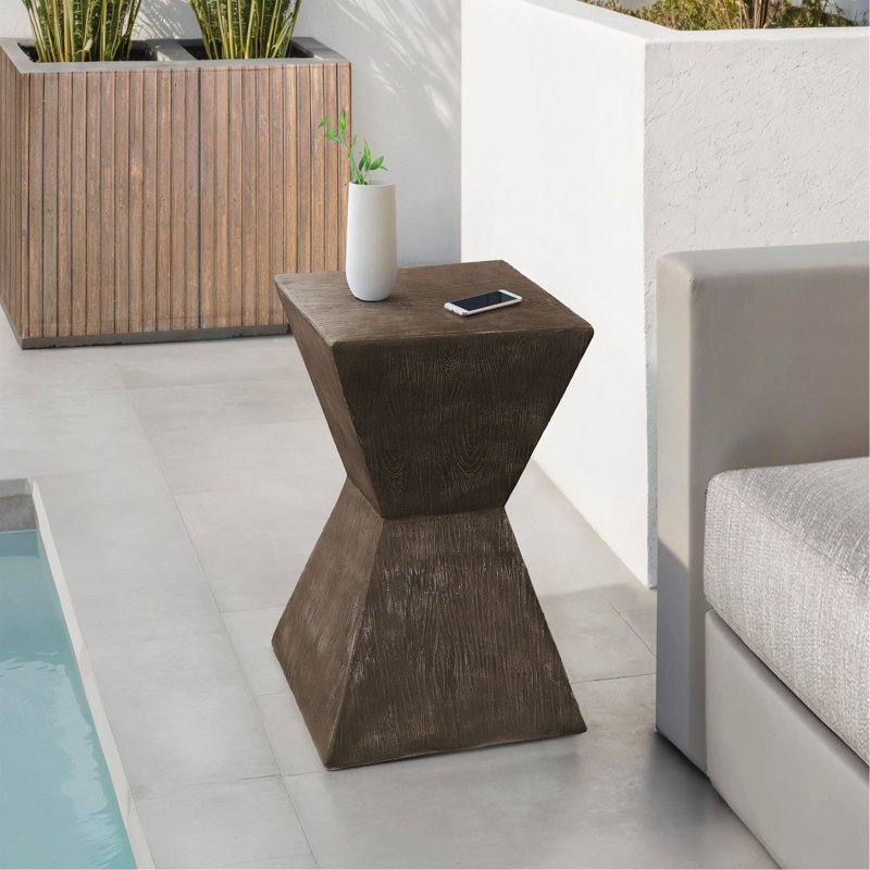 Table d'appoint, h 25 po, intérieur ou extérieur, table d'appoint, table de bout, table de chevet, chambre à coucher, salon, contemporain, moderne