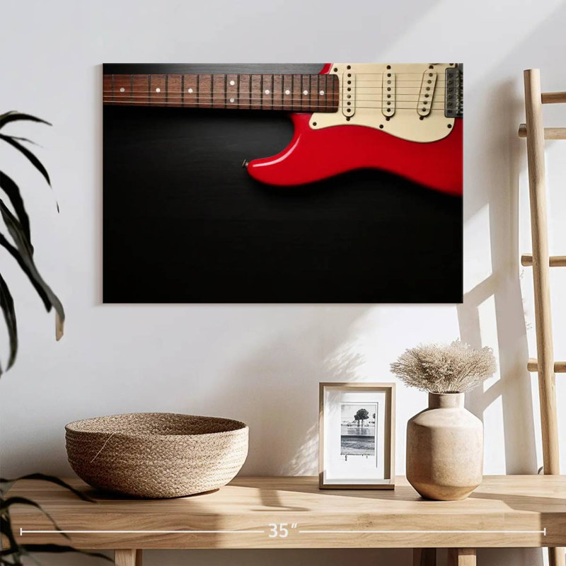 Abarca Classic Red Electric Guitar, 26" H x 39" W