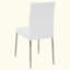 Ensemble de 4 chaises d'appoint en tissu blanc Houseman