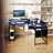L-Shaped Gaming Desk w/ LED Lights & Power Outlets Monitor Stand Fabric Bag-524928283