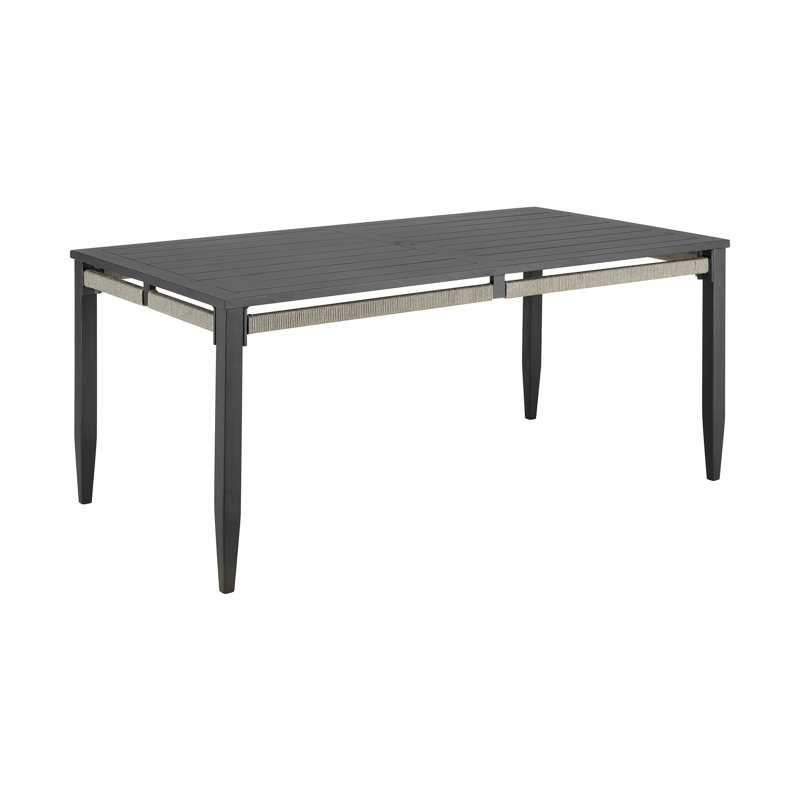 Ensemble repas d'extérieur rectangulaire L 66 po pour 4 personnes Elvina
