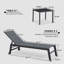 Chaise longue d'extérieur en métal avec table-871936568