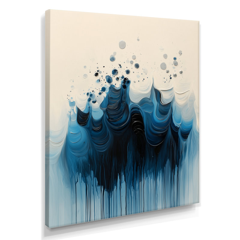 Rosedale Rhythmic Driauge Drip Paint Eruption I - Drip, reproduction d'art encadrée, H 44 po x l 34 po, Toile tendue