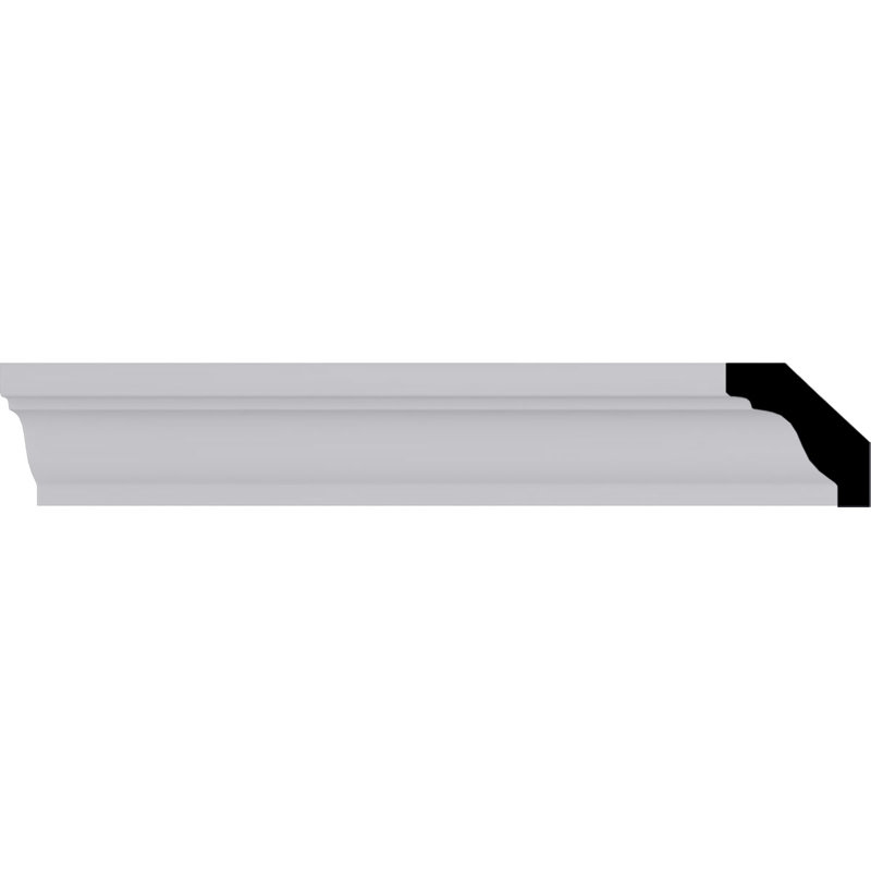 Primed Polyurethane Traditional Crown Moulding 7-ft 10-1/2-in