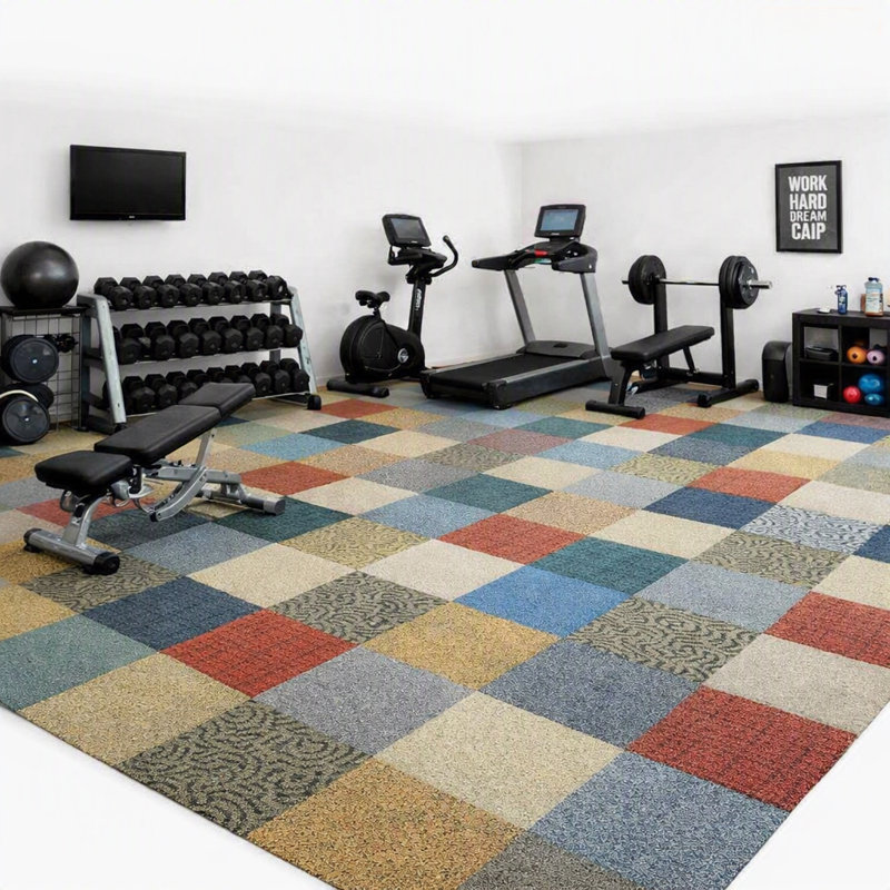 Plaques de moquette autocollantes assorties Tread Haven – 61 cm x 61 cm – 12 pièces couvrant 4,5 m²