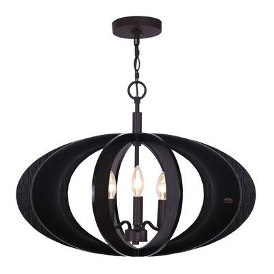 Lustre de globe à 3 lumières unique Kylan