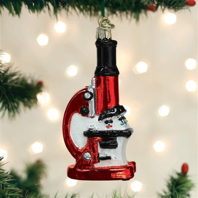Old World Christmas Blown Glass Ornament for Christmas Tree, Microscope