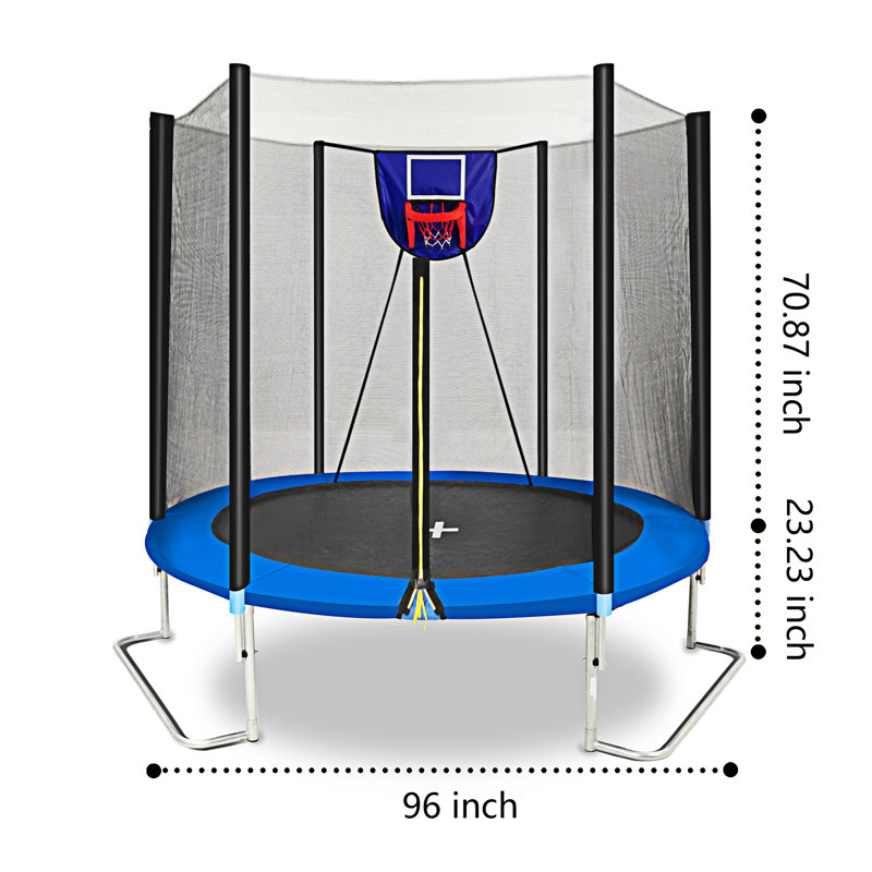 Filet extérieur de trampoline 8 pi avec planche de basketball souple