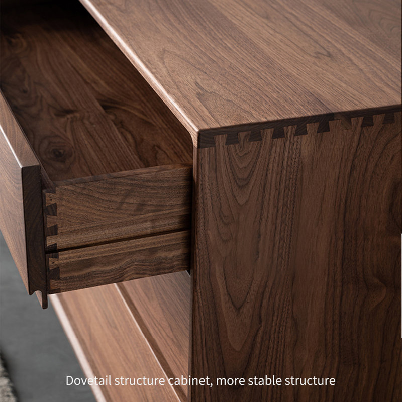 Simple Black Walnut Multi-Function Sideboard
