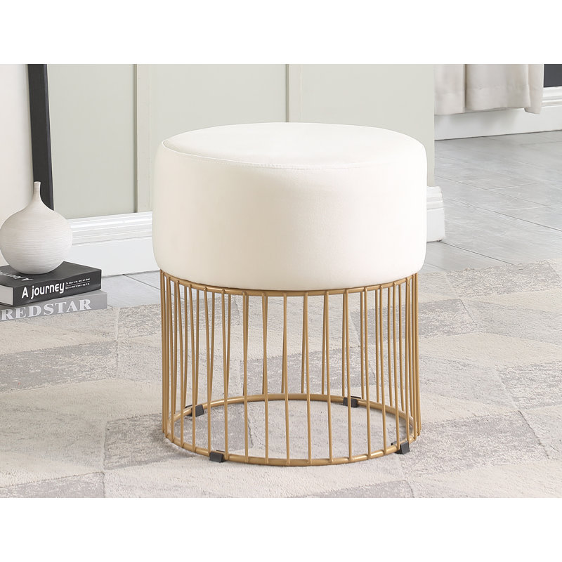 Tabouret d'appoint Pahulick , Crème