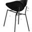 Chaises de salle à manger rembourrées de style Mid-Century de 4 pièces Black Boucle