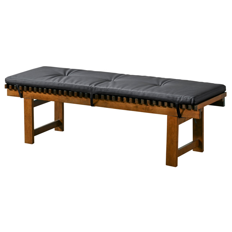 Bench In Black Pu Leather
