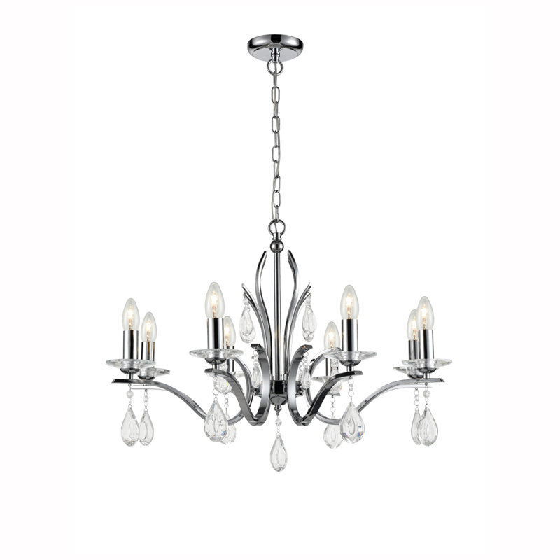 Oceane 8 - Light Chrome Kitchen Island Pendant