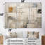 Ensemble de décorations murales scandinaves beige et doré-107745385-107745383