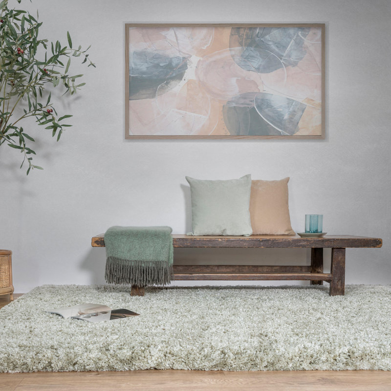 Gurjivan Shaggy Sage Rug, Rectangle 160 x 230cm