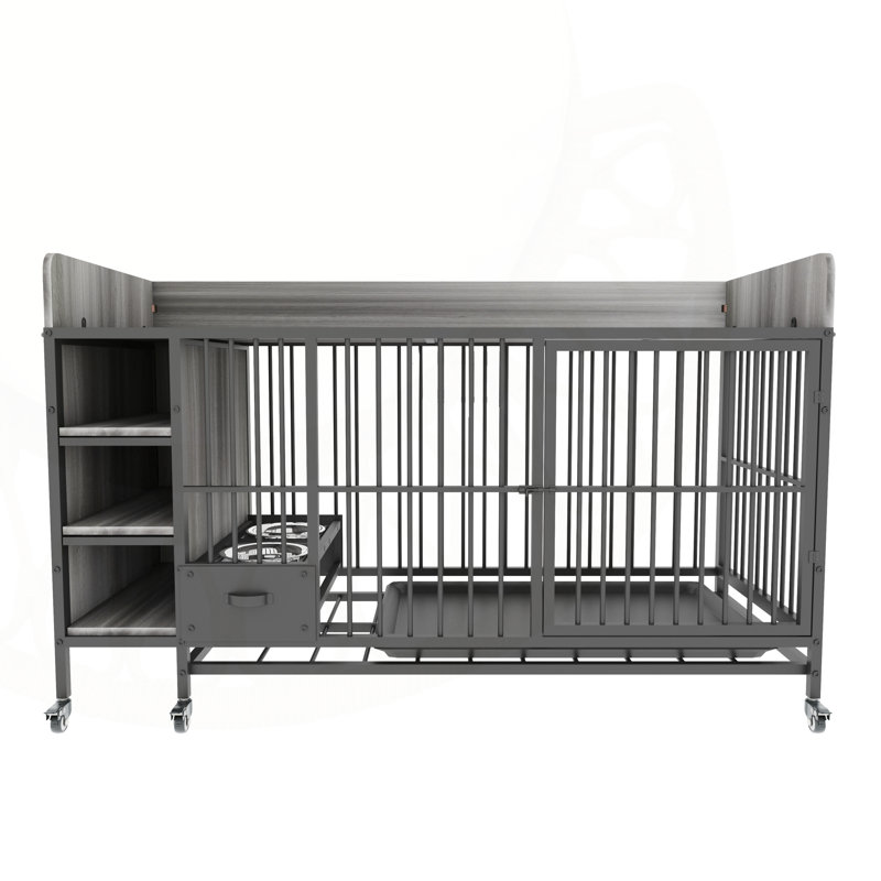 Hergen pour animaux de compagnie robuste et pratique avec de multiples fonctions et un design exquis, Noir / gris fumé