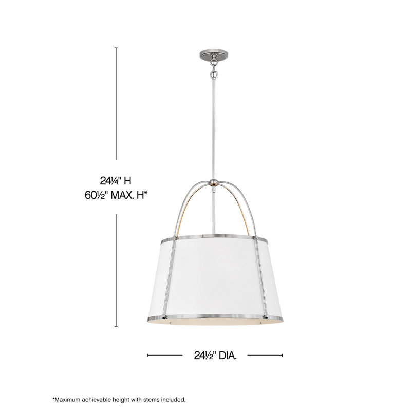 Moxie 4-Light Chandelier, Polished Nickel