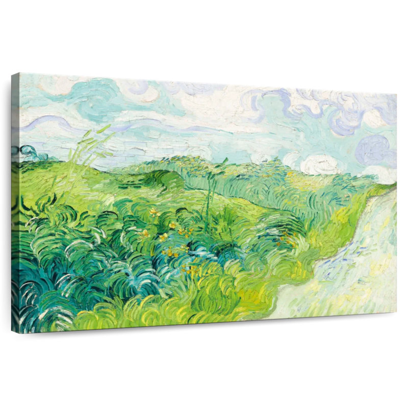 Champ de blé vert Alvord Auvers, H 32 po x l 48 po