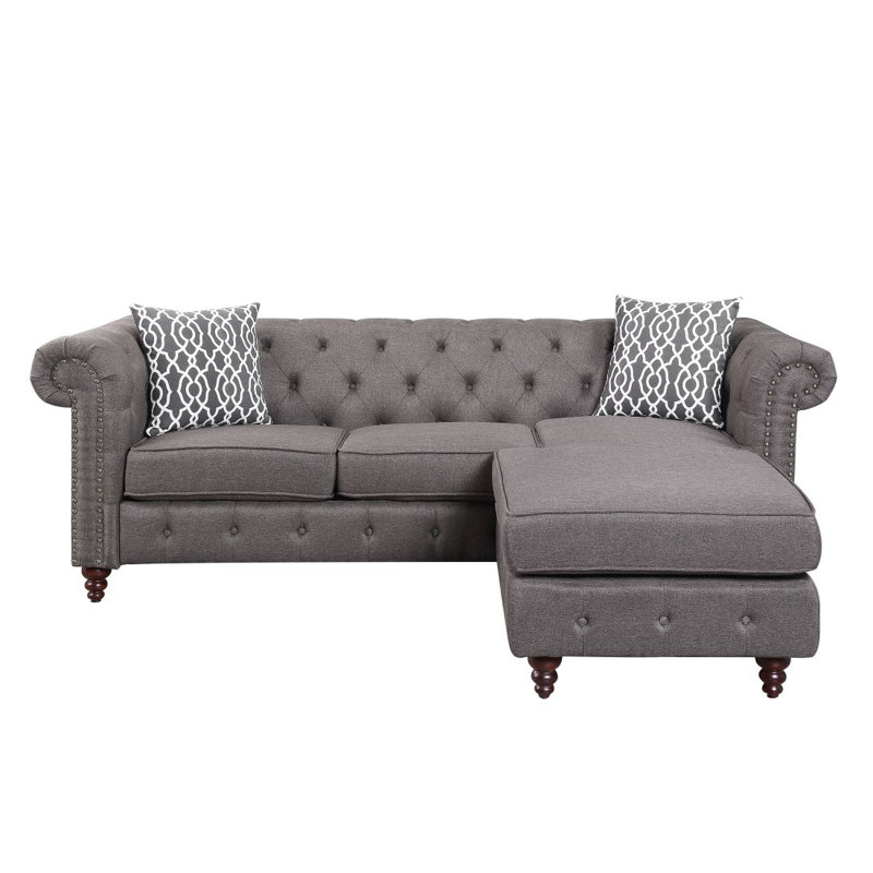 Canapé modulaire réversible Modern Canapé Waldina, Brun