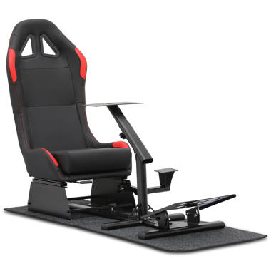 MoNiBloom Racing Simulator Cockpit with Gaming Seat Fit for Logitech G25,  G27, G29, G920 Thrustmaster TX F458, T500RS, T300RS, PS5 Xbox Steering  Wheel Stand, Black 