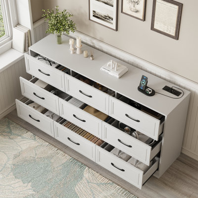 Commode 9 tiroirs pour chambre à coucher