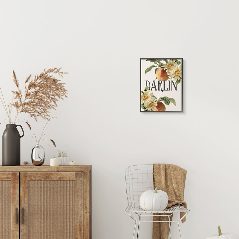 Pêcher de Darlin, Giclée encadrée noir minuit, H 14 po x l 11 po
