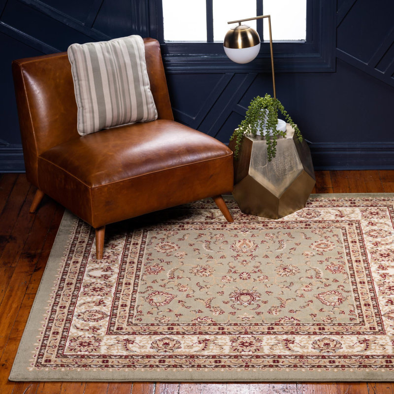 Tapis oriental Niles, Carré 10pi, Vert