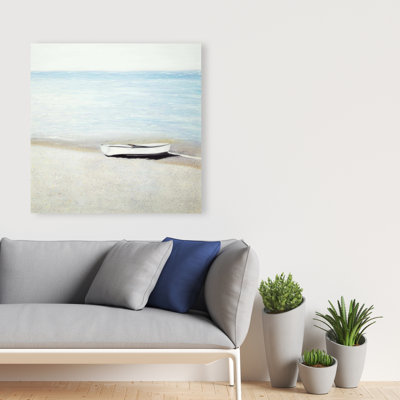 Along the Sea - Boat Coastal Canvas for Home Decor