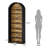 Set Of 2 Tall Arched Bookshelf-27554522