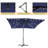 8.2' Square LED Cantilever Offset Patio Umbrella with Base, All-Weather Outdoor Umbrella for Deck Backyard Garden-555814018