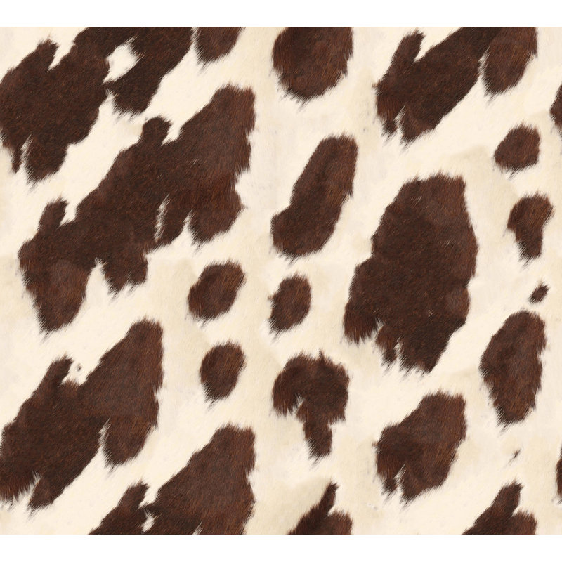 Papier peint peau de vache brune