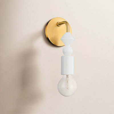 Flora Single Light Ceramic Sconce