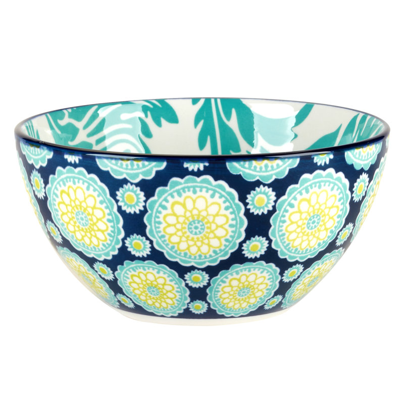 Multicolor Ceramic 30 oz Microwave Safe Dessert Bowls Set