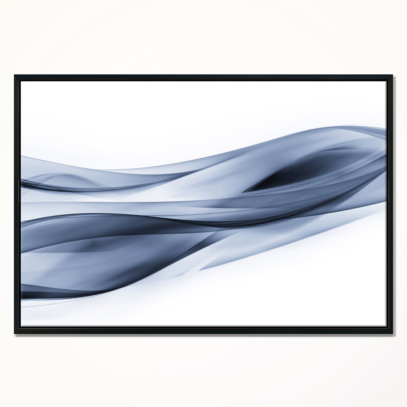 «Glittering Light Blue» - Cadre flottant, impression sur toile, H 30 po x l 40 po x P 1,5 po