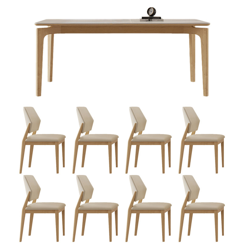 Table et chaises de salle à manger Contemporary Luxe, H 29,5 po x L 70,8 po x l 35,4 po