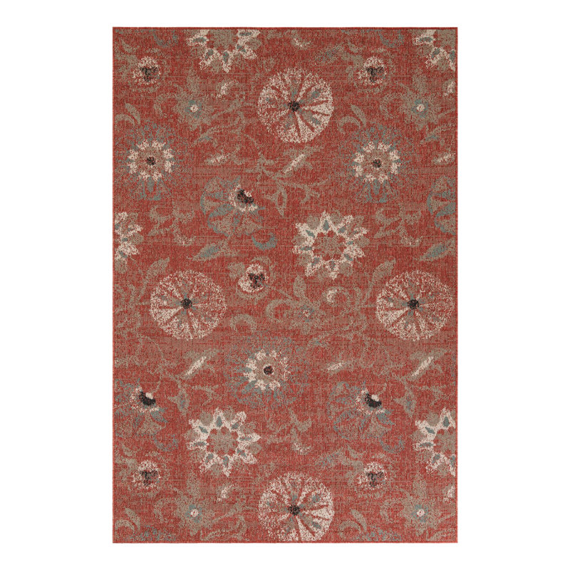 Tapis d'extérieur botanique, Rectangle 6 pi 1 po x 9 pi