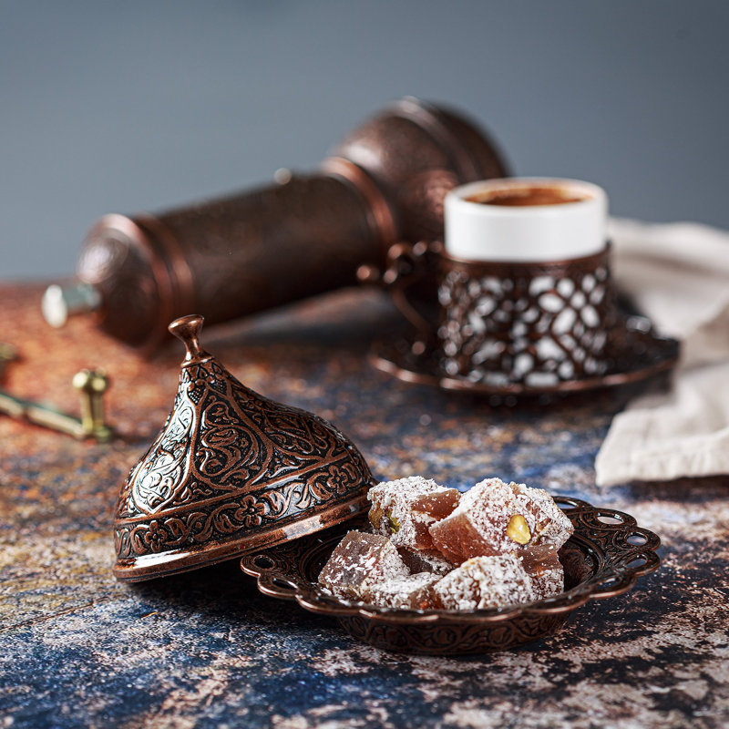 Bol à bonbons avec couvercle Crystalia Crystalia, Cuivre