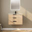Ensemble de meuble-lavabo flottant simple 30 po avec 3 tiroirs et plateau en résine Abdurrhman